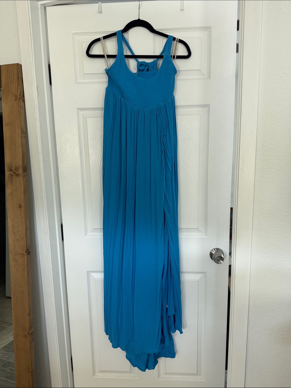 Free People Bright Turquoise Sleeveless Maxi Dress
